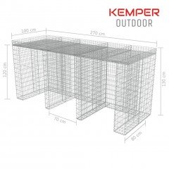 Schanskorfmuur container containerombouw 270x100x130  Kemper Outdoor