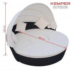 Luxe loungebed met luifel Kemper Outdoor