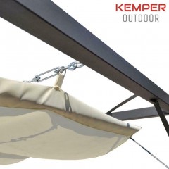 Nieuw tuinpaviljoen met schuifdak Kemper Outdoor