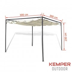 Nieuw tuinpaviljoen met schuifdak Kemper Outdoor