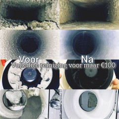 Ventilatiesystem laten reinigen en kanalen borstelen €100