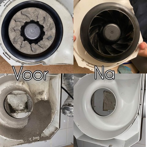 Ventilatiesystem laten reinigen en kanalen borstelen €100