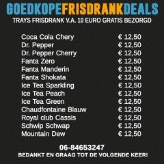 gratis bezorgd tray s frisdrank en slagers worsten