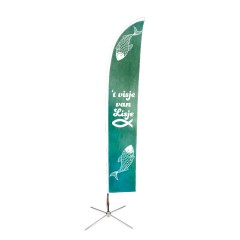 Beachflag set inclusief ontwerp onderstel en pole