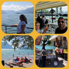 Vakantiehuis Italië direct aan het strand van het Luganomeer Porl