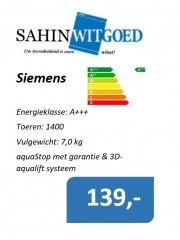 SIEMENS wasmachine Energieklasse A+++ met 6 maanden garantie!