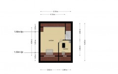 Super mooie kamer van  65 m2 te huur  in lichte eengezinswoning met 4