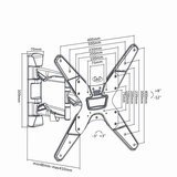 Makkelijk afneembare muurbeugel  Draai  zwenk en kantelbaar 