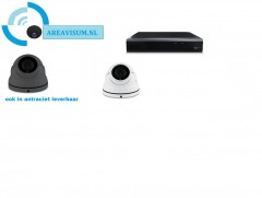 Camerabewaking set 1 tot 8 Dome camera 5MP 2K HD wit