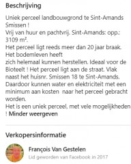 Perceel landbouwgrond te koop te Sint-Amands   Belgi&euml;