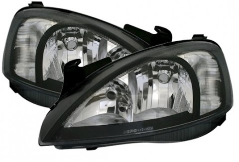 Setje zwarte Angel Eyes voor Opel Corsa C  bj 06-2006