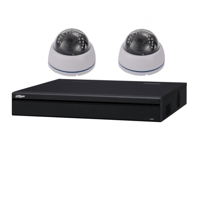  Dahua camera set met 2 x Binnen Sony Dome camera’s – 2MP 1080P