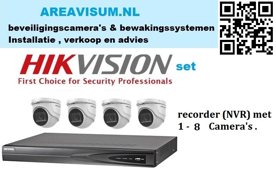 beveiligingsCamera - systemen met 1 - 8 camera's 