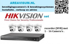 beveiligingsCamera - systemen met 1 - 8 camera's 