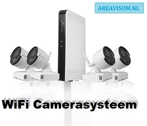 WiFi camerasysteem met 4 draadloze Bullet-camera 2MP 1080P op accu