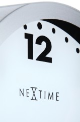 NeXtime Magic 35cm moderne zilveren analoge kamer wandklok