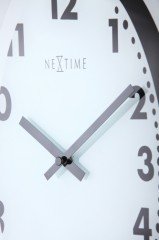 NeXtime Magic 35cm moderne zilveren analoge kamer wandklok