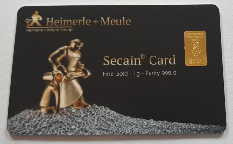 1 gram  999 puur goud Heimerle en Meule