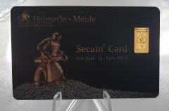 1 gram  999 puur goud Heimerle en Meule