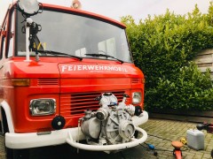 brandweerauto  mercedes 409 benzine 1978 41.000km orginele werkende po