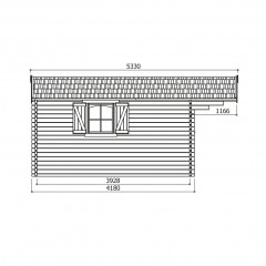 Tuinhuis-Blokhut Chamonix S8981: 4780 x 4180mm