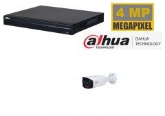 Dahua NVR met 4 x 4 MP TIOC camera 2 weg audio