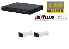 Dahua NVR met 4 x 4 MP TIOC camera 2 weg audio