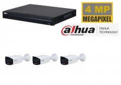 Dahua NVR met 4 x 4 MP TIOC camera 2 weg audio