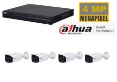 Dahua NVR met 4 x 4 MP TIOC camera 2 weg audio