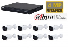 Dahua NVR met 4 x 4 MP TIOC camera 2 weg audio