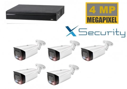 X-Security NVR met 5 x 4 MP TIOC camera   full 24 7 en 2 weg audio  