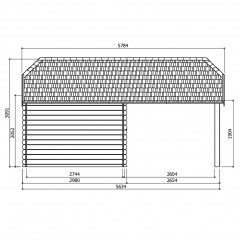 ---ACTIE---Tuinhuis-Blokhut Cork  3980 x 2980   2654mm---ACTIE---