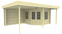 Tuinhuis-Blokhut 3056 Z Plus: 566 x 290 x 245 (h) cm