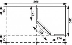 Tuinhuis-Blokhut 3056 Z Plus: 566 x 290 x 245 (h) cm