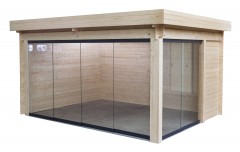 Tuinhuis-Blokhut G4434 ZG zonder glas 448 x 340 m