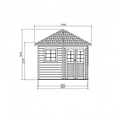 Tuinhuis-Blokhut Nancy (S8207): 3050 x 3050mm