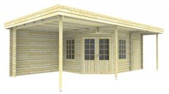 Tuinhuis-Blokhut 4356 Z Plus: 704 x 290 x 245 (h) cm