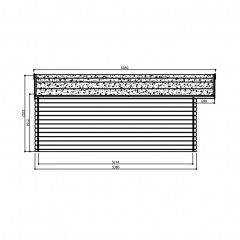 Tuinhuis-Blokhut Vernier : 5380 x 5380mm