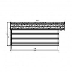 Tuinhuis-Blokhut Vernier : 5380 x 5380mm