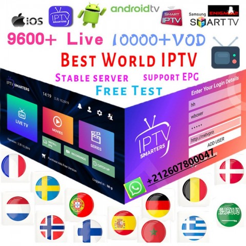 IPTV-abonnement 12 MAANDEN EN GRATIS TEST 24H