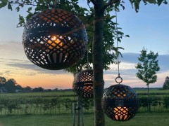 Metalen decoratiebollen voor in huis of tuin - in 3 maten beschikbaar