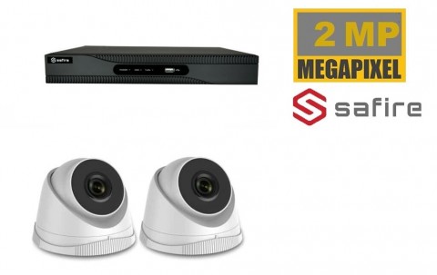 SAFIRE KIT1 2 Safire set 2 x 2 Mega pixel Camera 1tb schijf wit