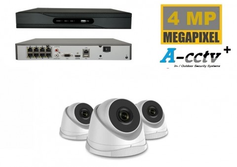 a-cctv nl basic klasse met 3 x 4mp camera plus installatie  