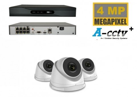 a-cctv nl basic klasse met 3 x 4mp camera plus installatie