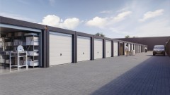 Multifunctionele garagebox 21m2 met stroom beveiliging enz