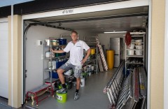 Multifunctionele garagebox 21m2 met stroom beveiliging enz