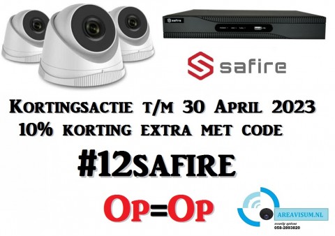 Safire camera systemen met 10% extra korting