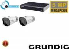 Grundig 1 tot 16 x 5MP bullet camera met ingebouwde microfoon