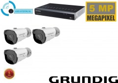 Grundig 1 tot 16 x 5MP bullet camera met ingebouwde microfoon