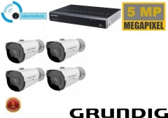 Grundig 1 tot 16 x 5MP bullet camera met ingebouwde microfoon